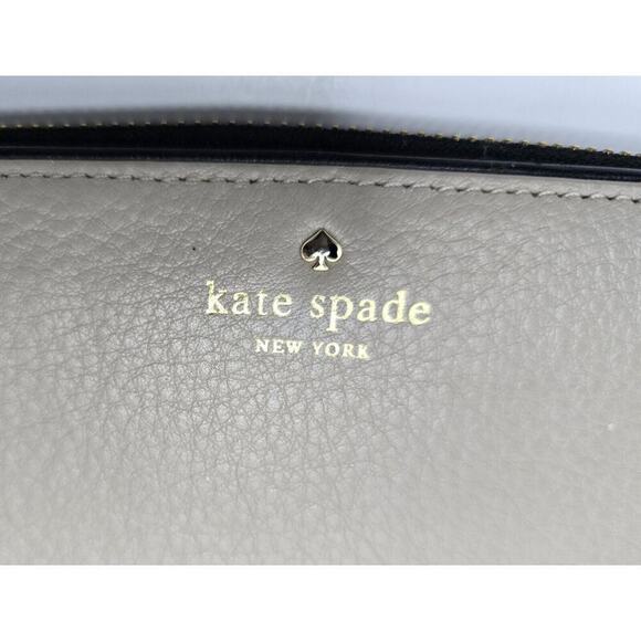 kate spade NY Continental Wallet Cobble Hill Leather Zip Around Lacey Beige - Picture 2 of 11